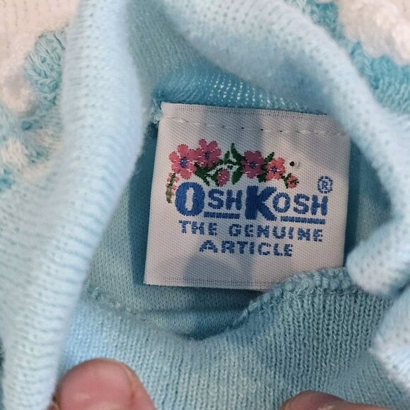 VTG Oshkosh Baby Girl 3 6 Months Blue Corduroy Vestback Bibs Overalls Set‎ USA - Picture 12 of 14